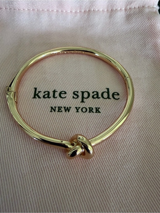 kate spade Jewelry - kate spade Rose Gold Knot Hinged Bangle Bracelet